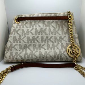 Michael Kors Crossbody Purse Small Logo Jet Set Travel Bag with a Chain Strap